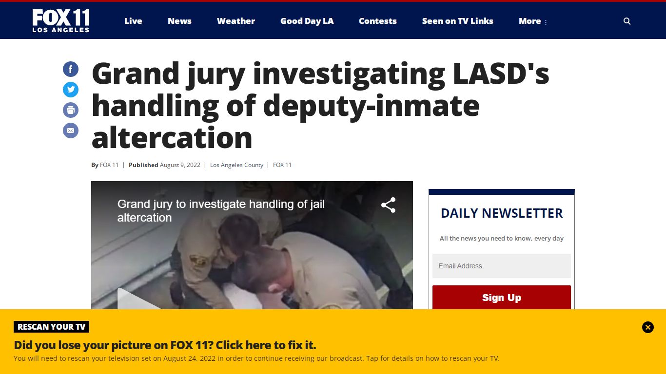 Grand jury investigating LASD's handling of deputy-inmate altercation